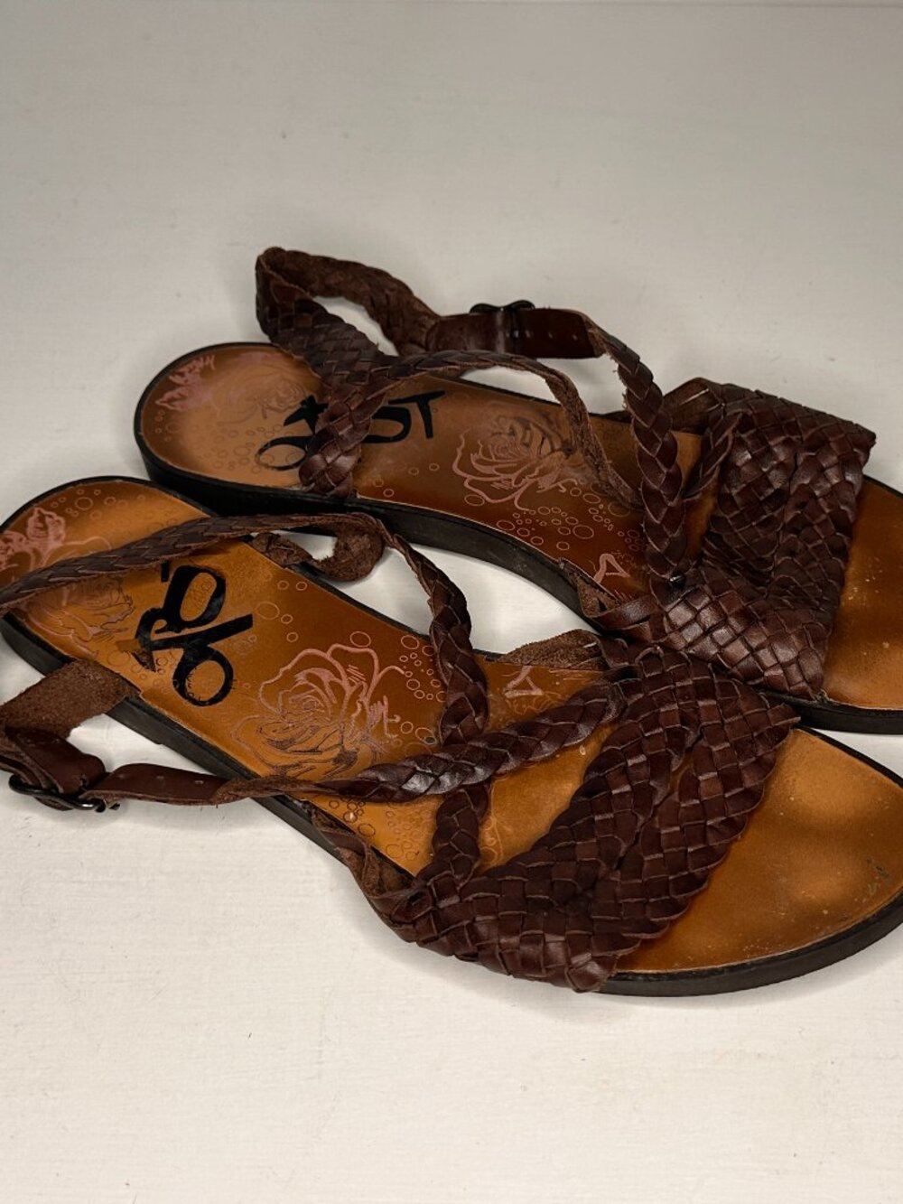 OTBT Brown Leather Strap Women Sandals